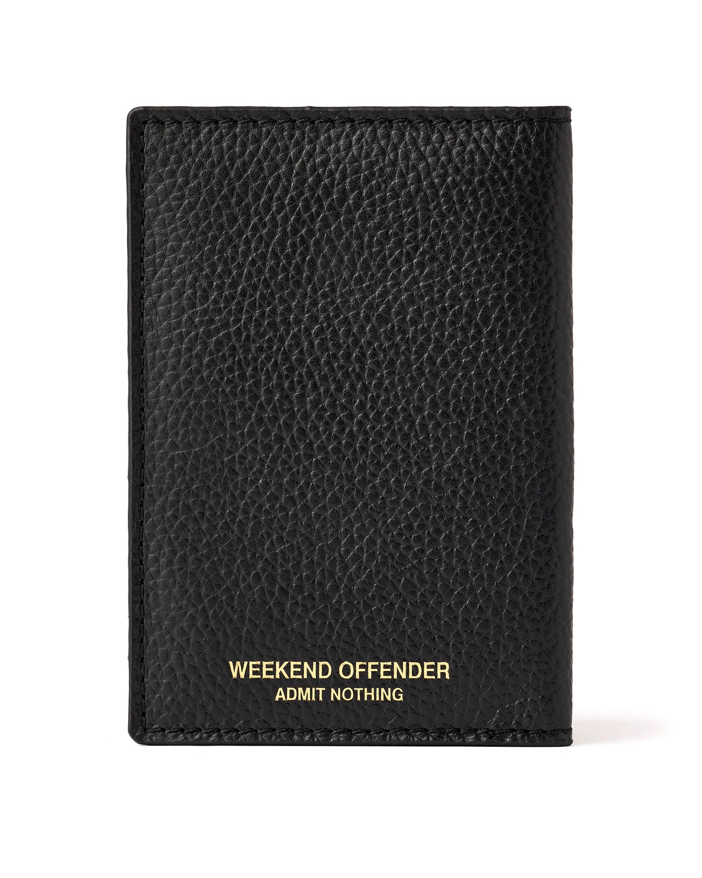 Weekend Offender Leather Passport Holder With Gift Box Black