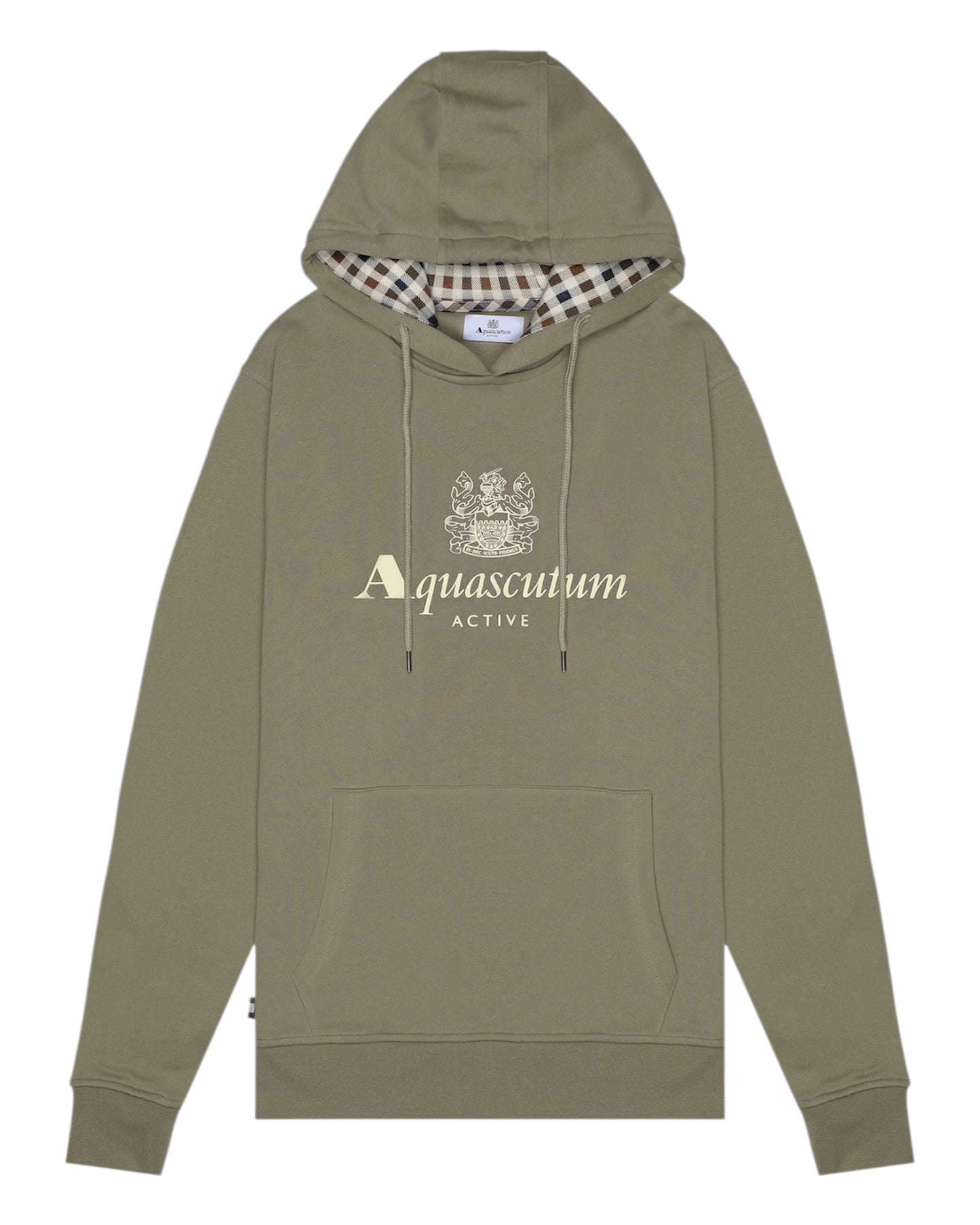 Aquascutum Big Logo Hoodie Army Green