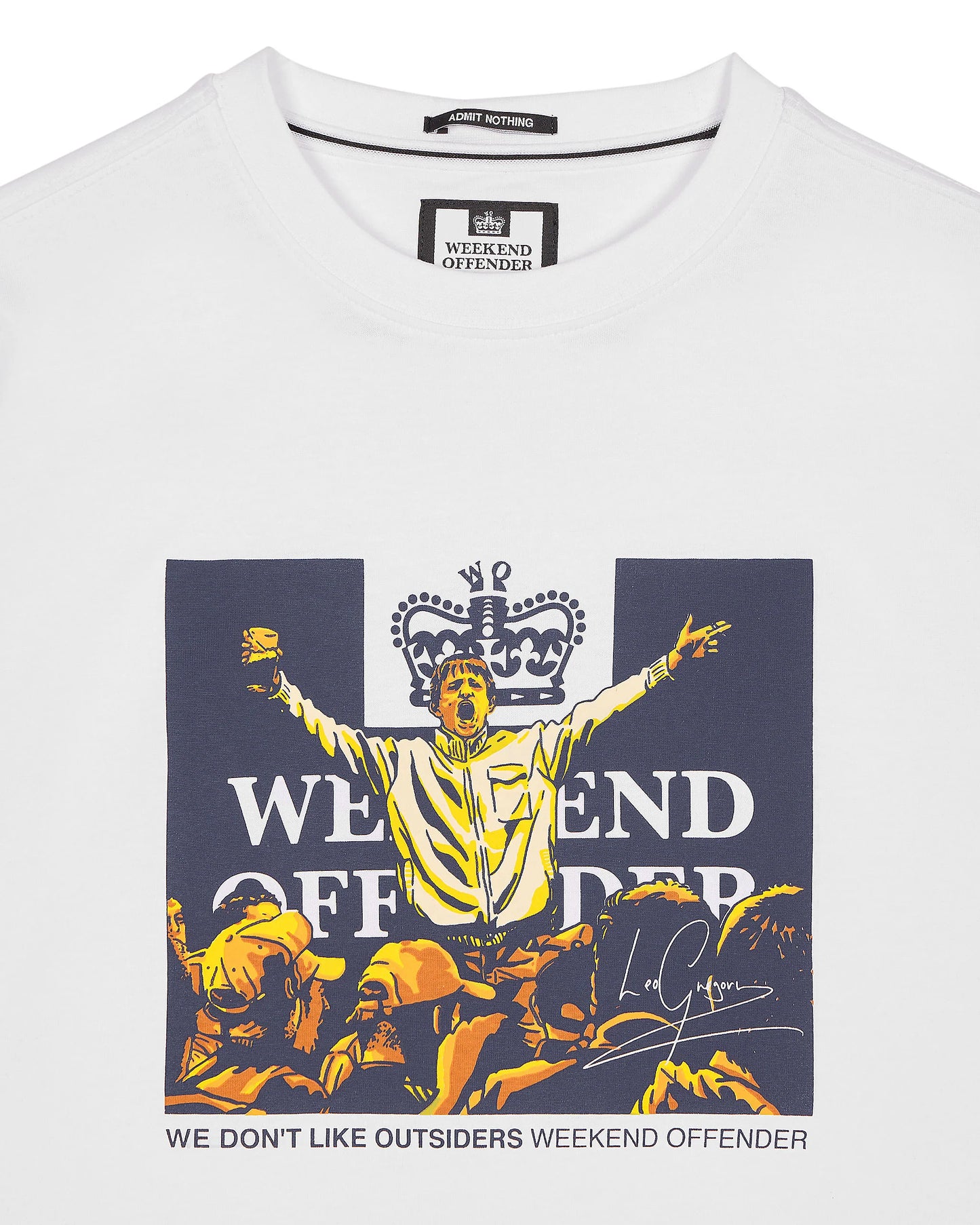 Weekend Offender Leo Gregory white