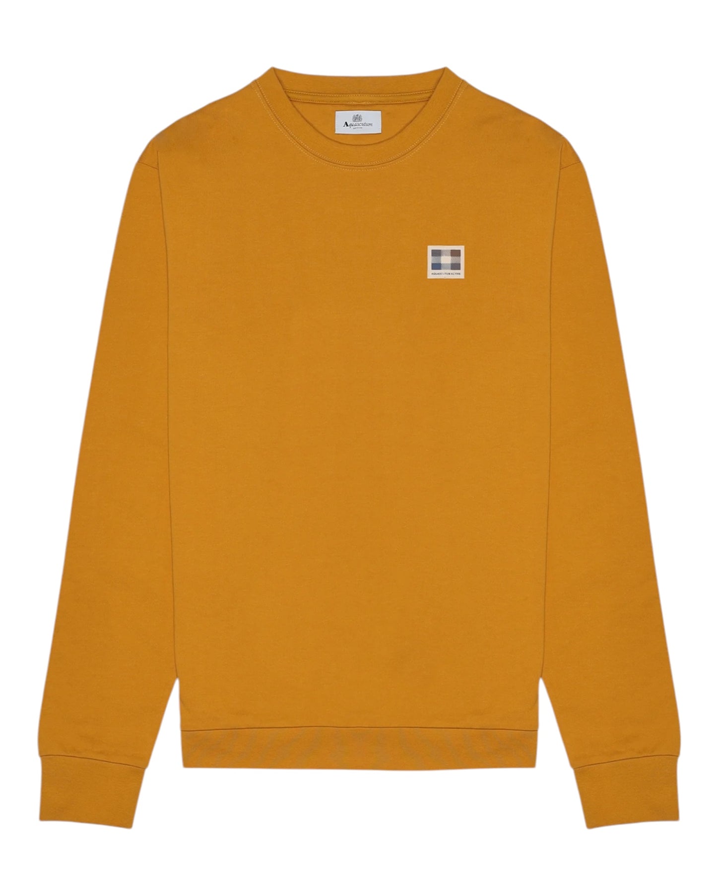 AQUASCUTUM RUBBER PATCH CREWNECK CHAI TEA