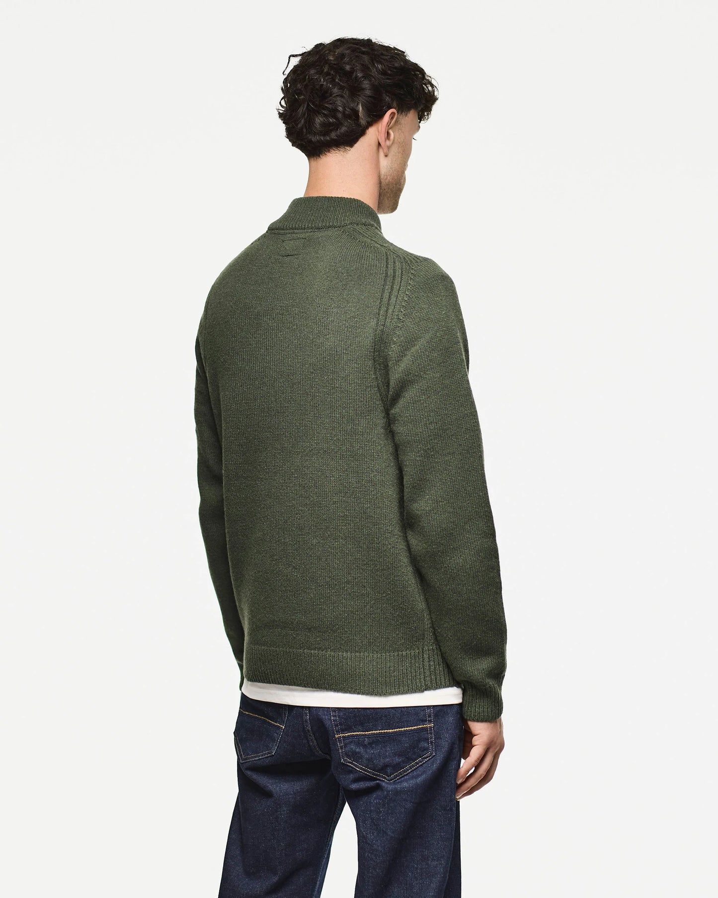 Weekend Offender Castillos Wool Jumper Black Forest Green