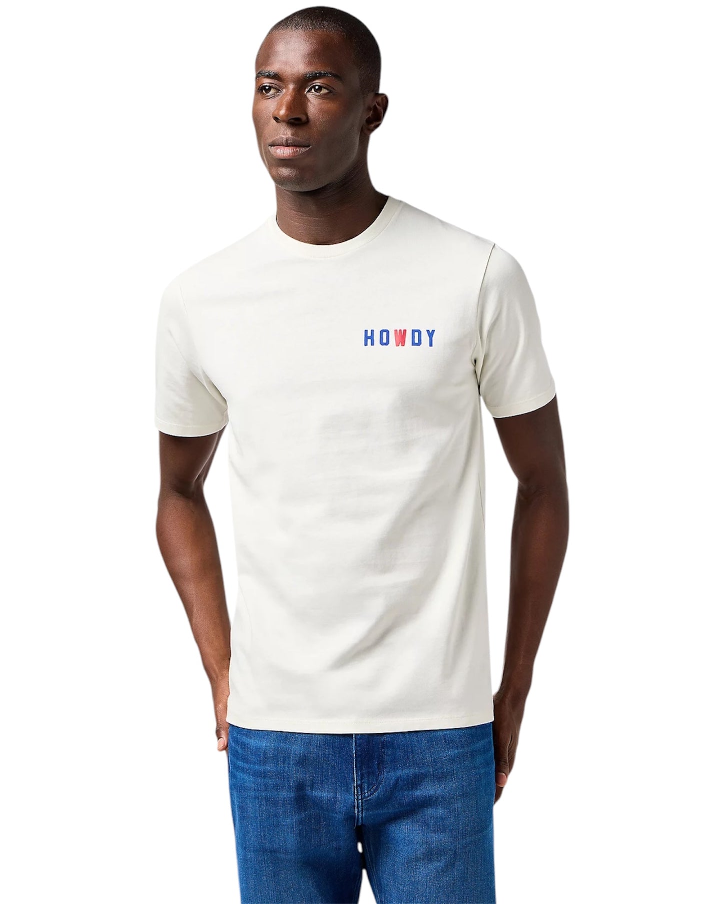WRANGLER SMALL GRAPHIC TEE VINTAGE WHITE