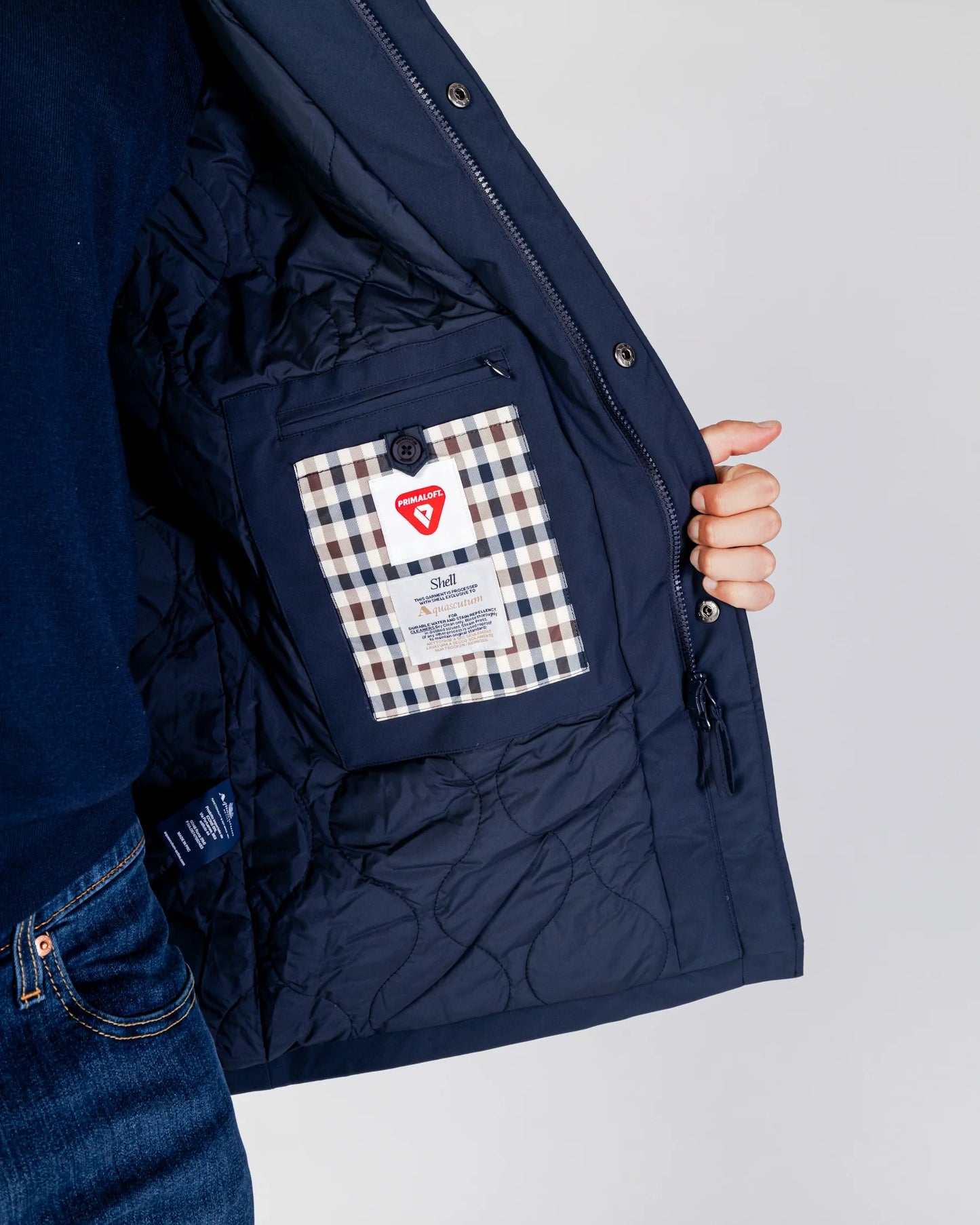 Aquascutum Soft Shell Trench Navy