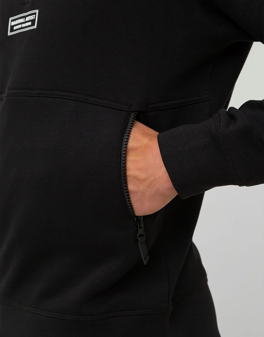 MARSHALL ARTIST SIREN 1/4 ZIP SWEAT BLACK