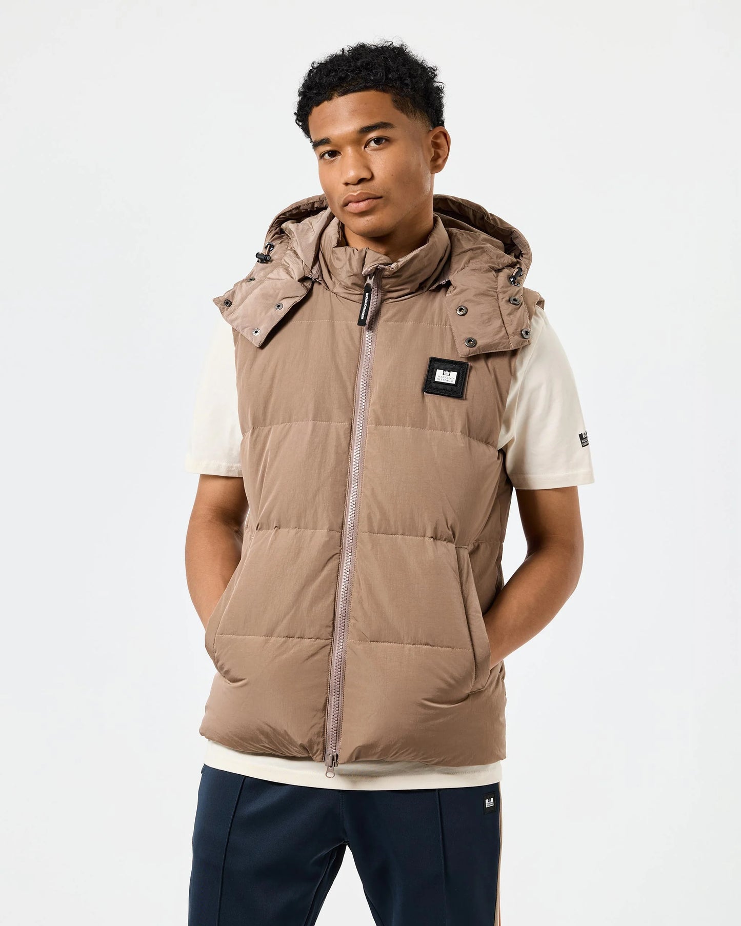 WEEKEND OFFENDER Gordini Down Gilet Mocha Brown