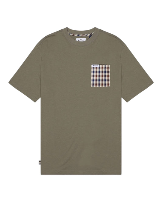 Aquascutum Iconic Pocket T-shirt  Army Green