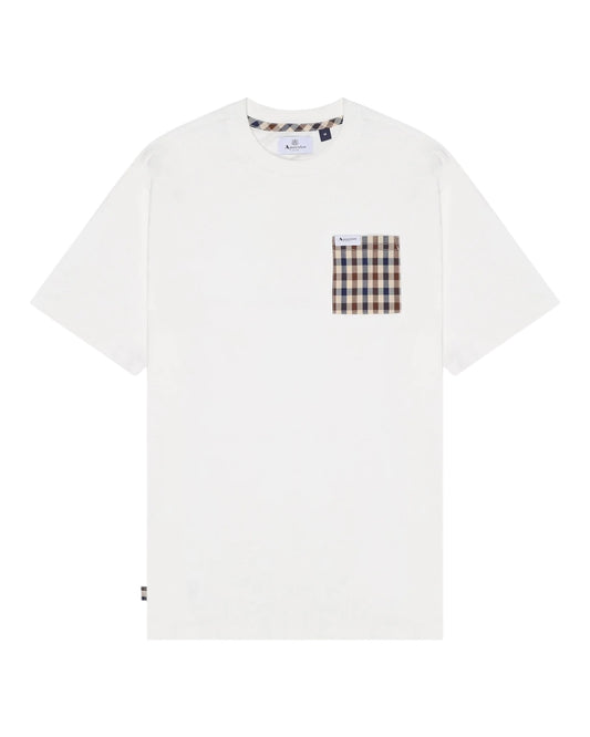 Aquascutum Iconic Pocket T-shirt Old White