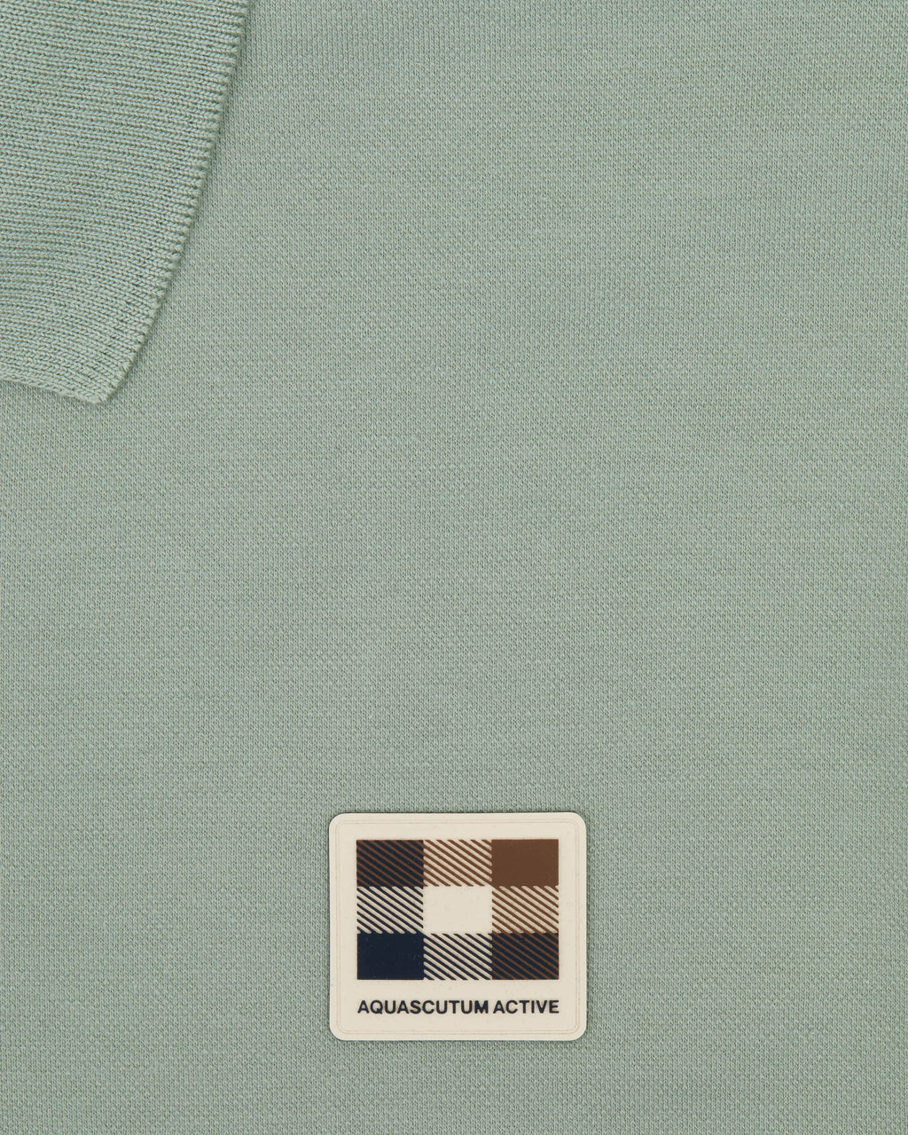 Aquascutum Stretch piquet badge polo salvia