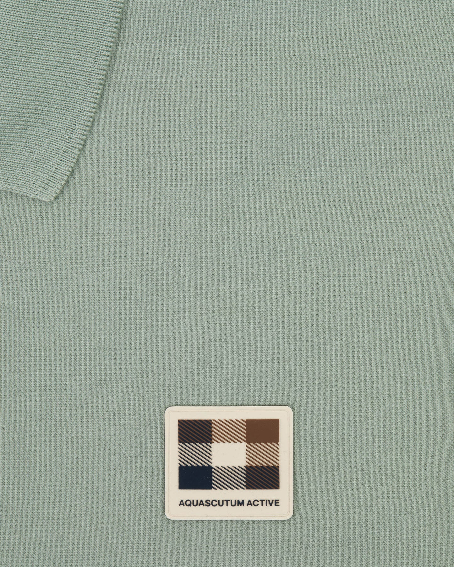 Aquascutum Stretch piquet badge polo salvia