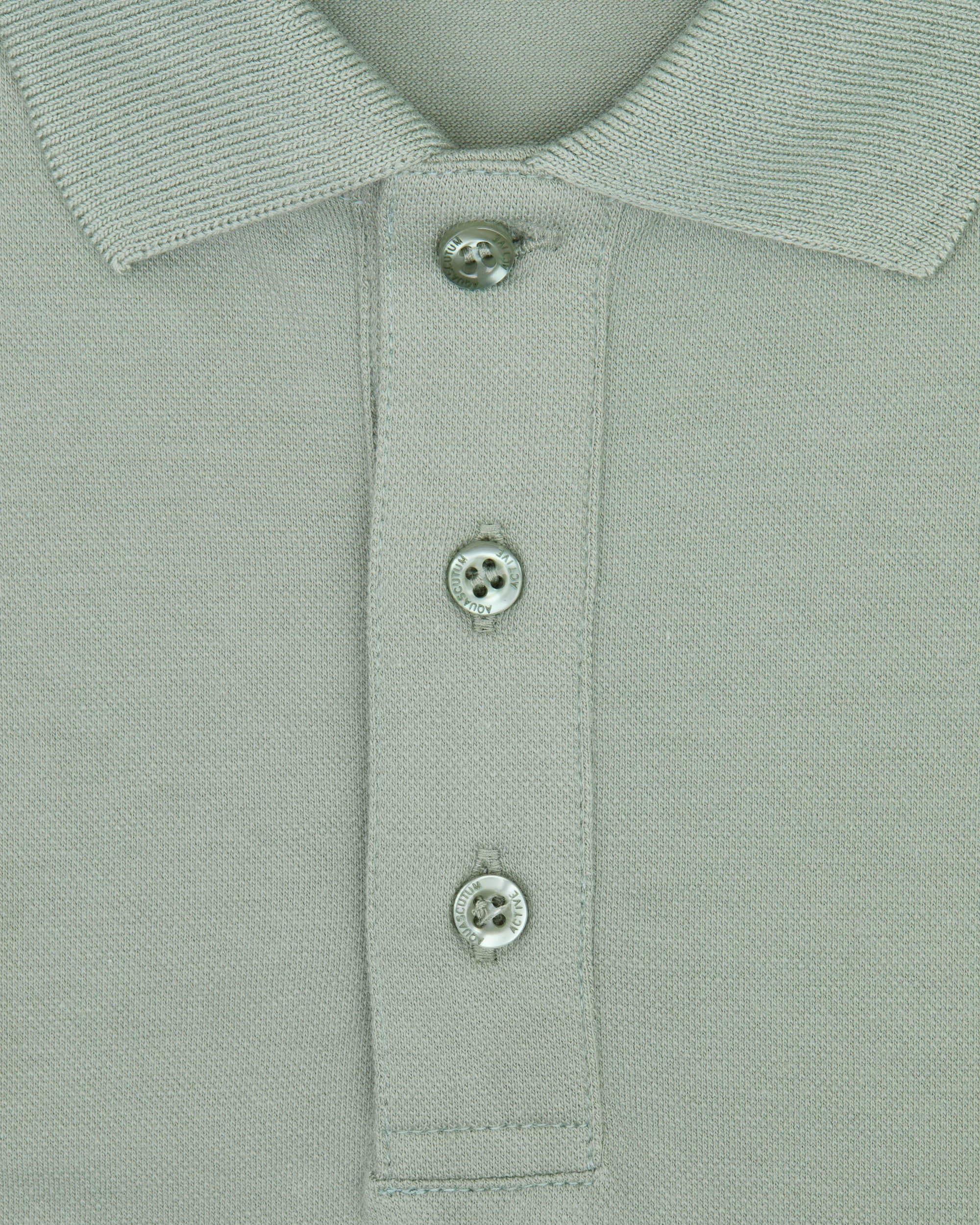 Aquascutum Stretch piquet badge polo salvia