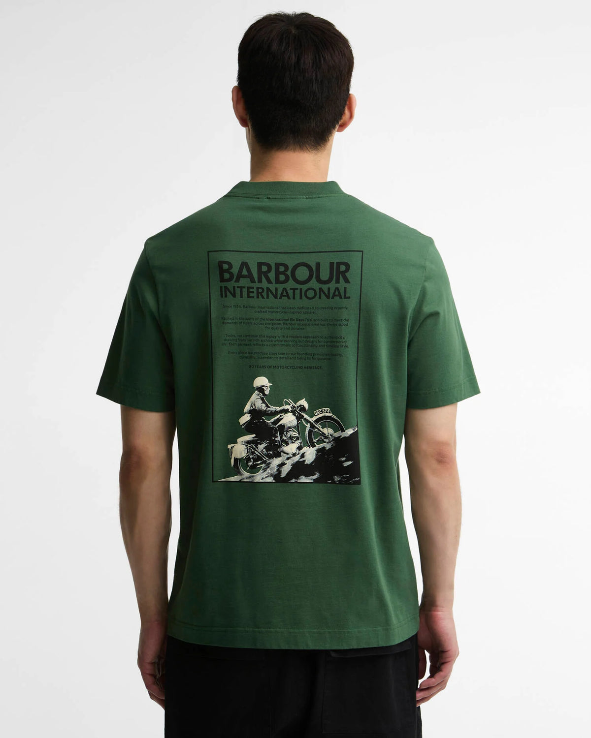 Barbour International 90th graphic t-shirt green