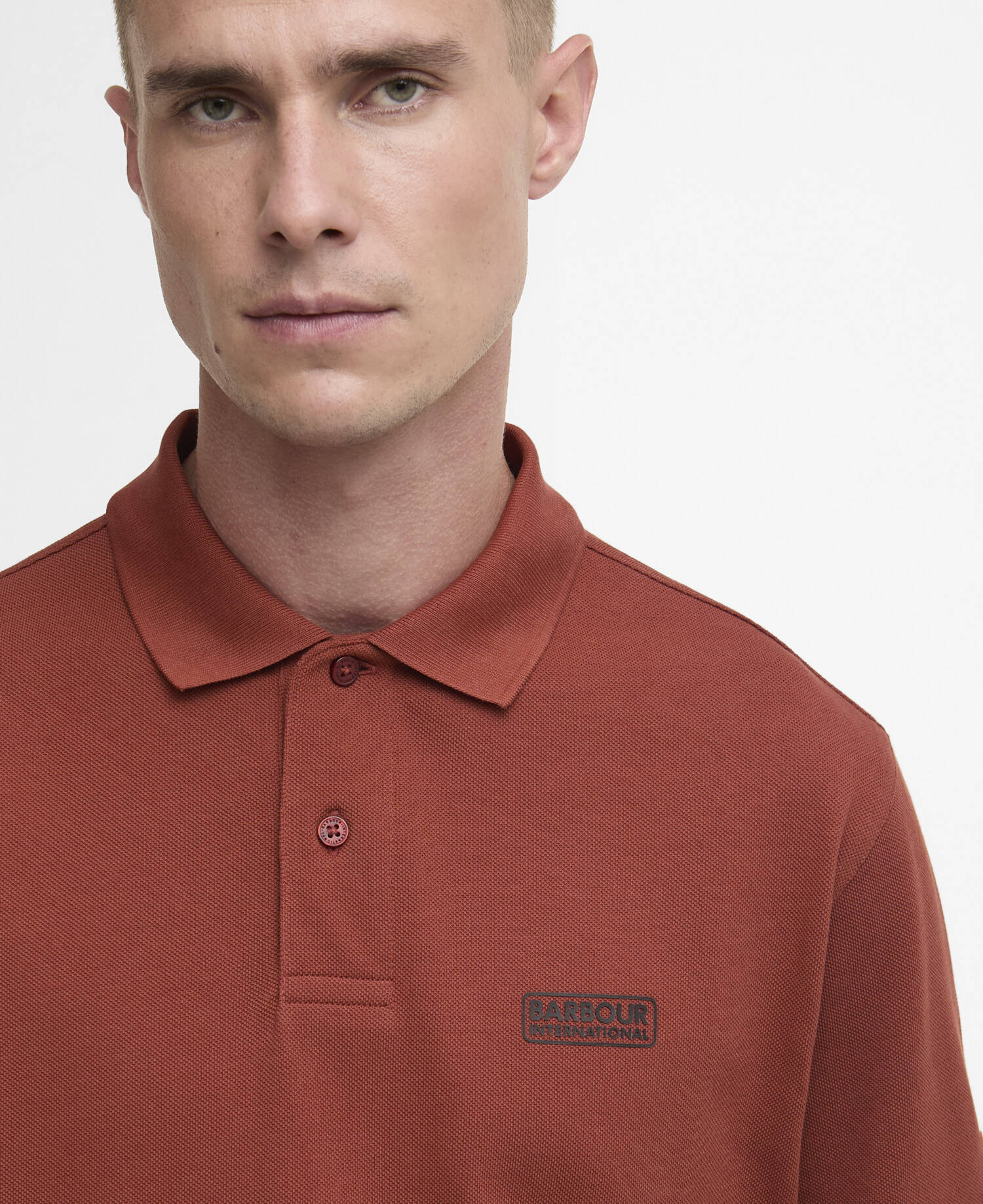 Barbour International Essential polo burnt henn