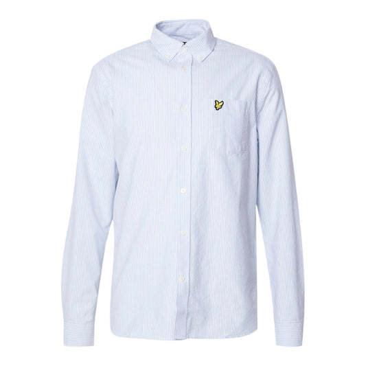 Lyle and Scott Stripe oxford light blue / white