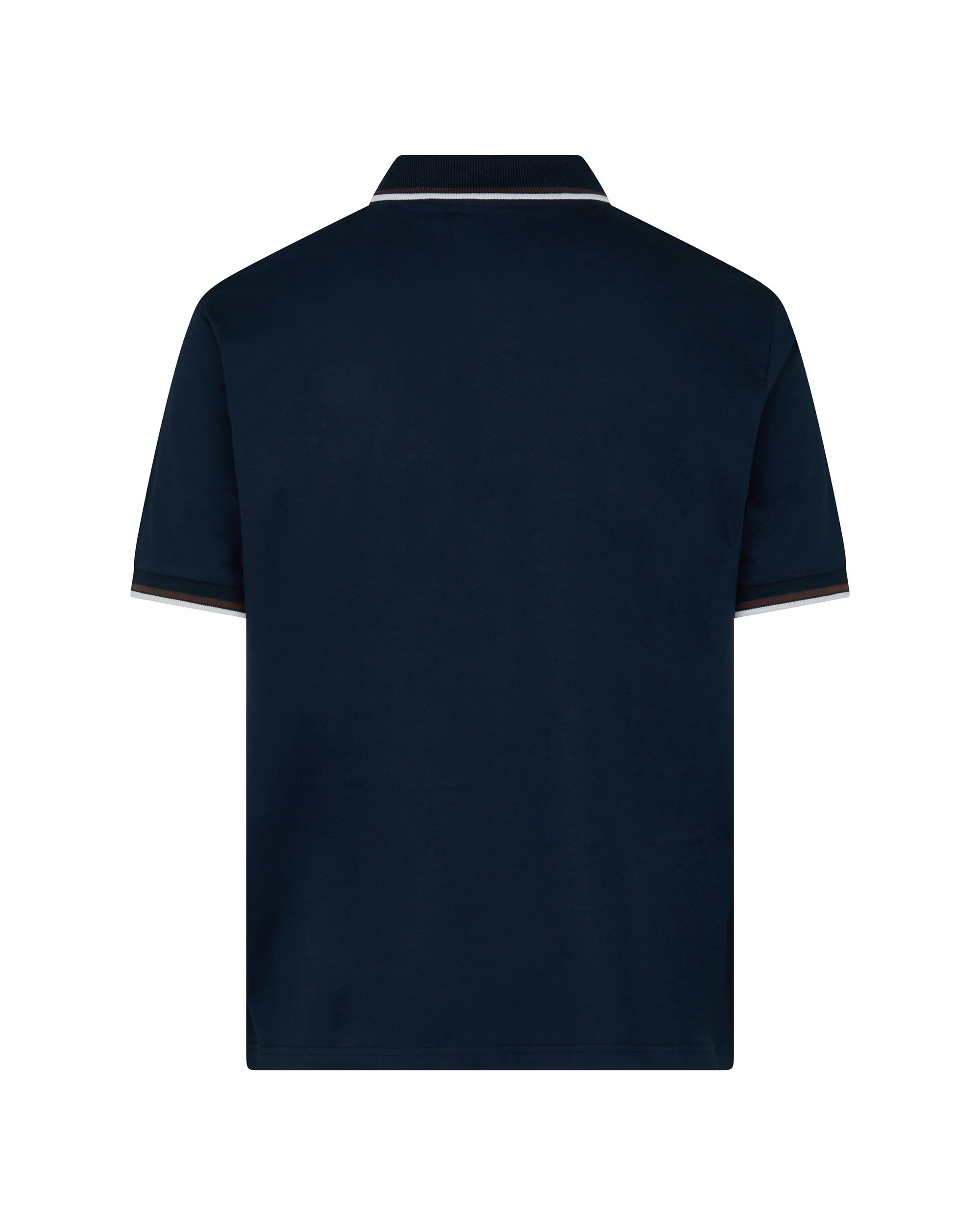 Aquascutum Stretch piquet stripes polo navy