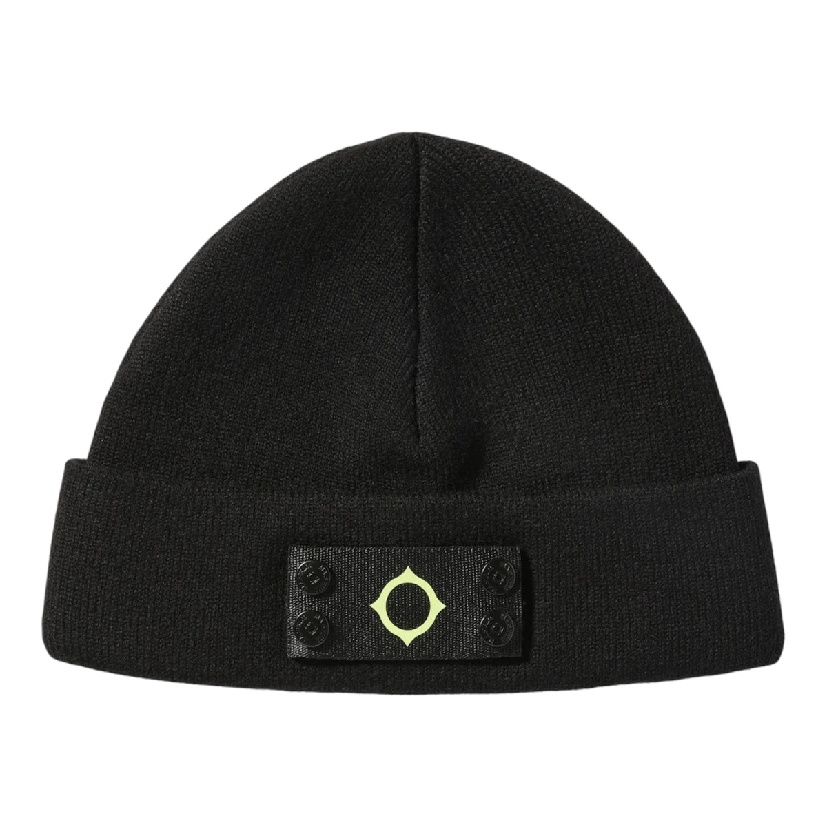 Ma.Strum Badge beanie jet black