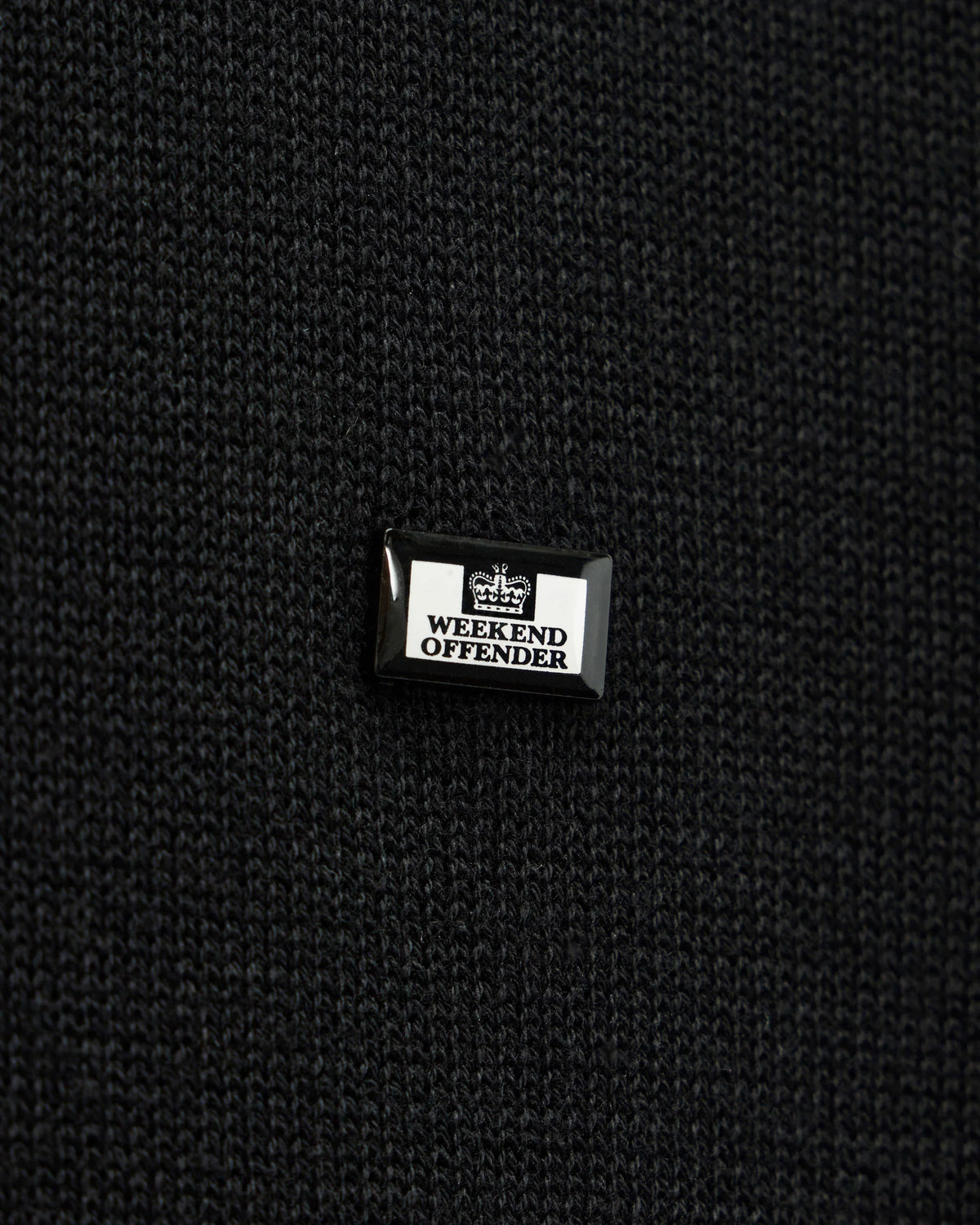 Weekend Offender McNamara long sleeve polo black