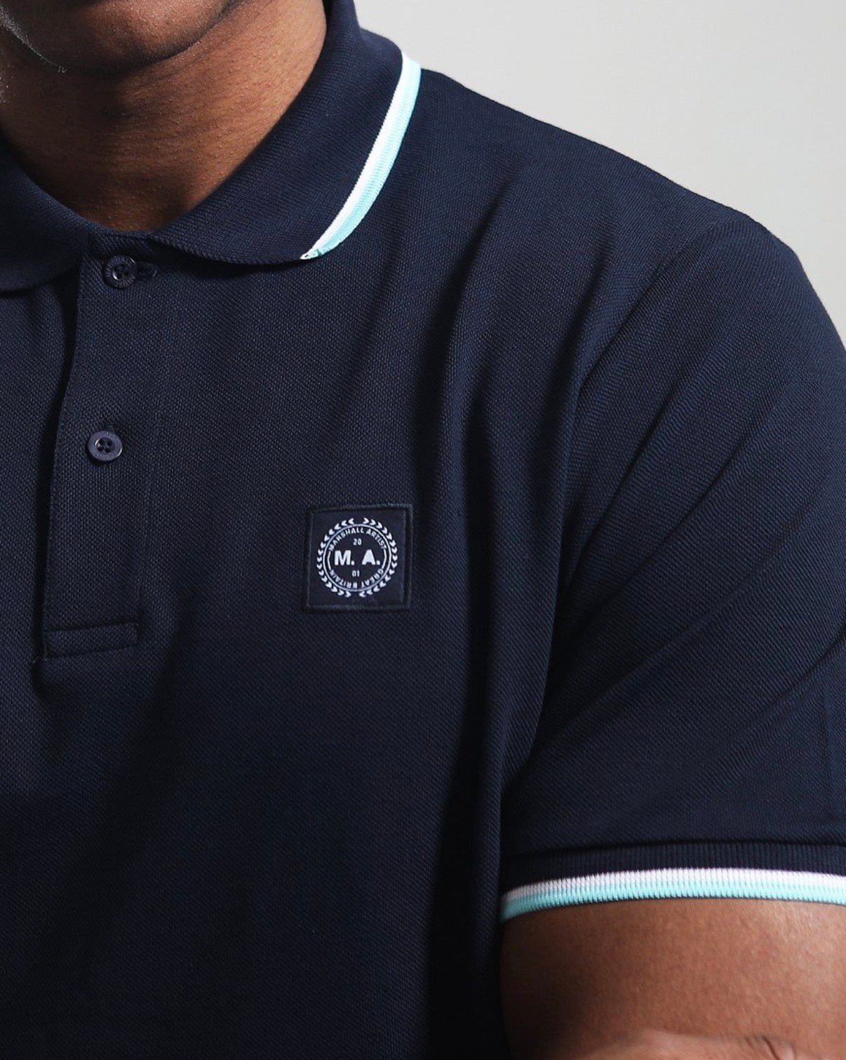 Marshall Artist Tipped polo navy