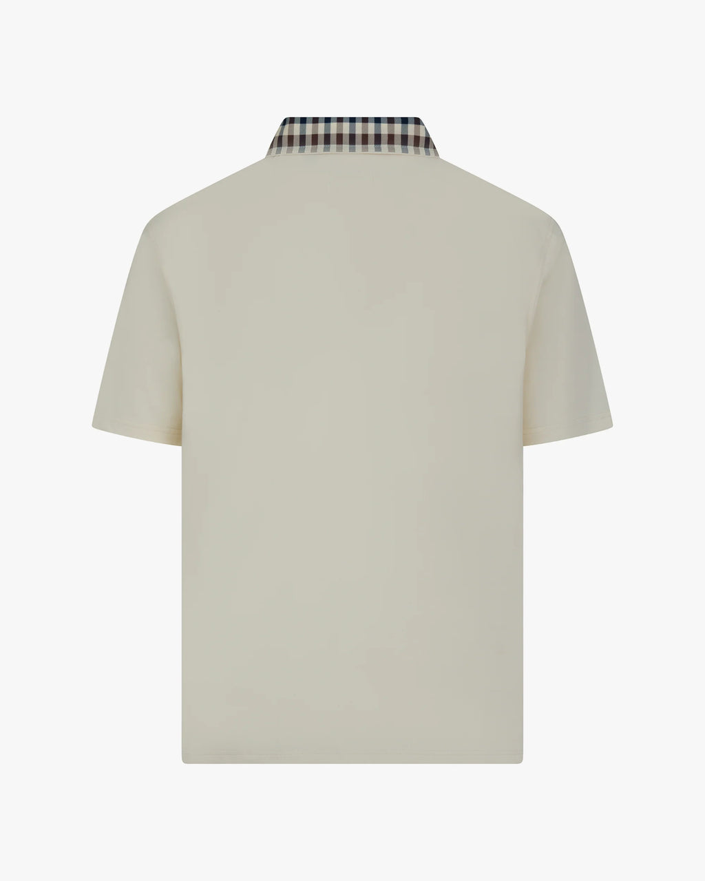 Aquascutum Club check collar polo white