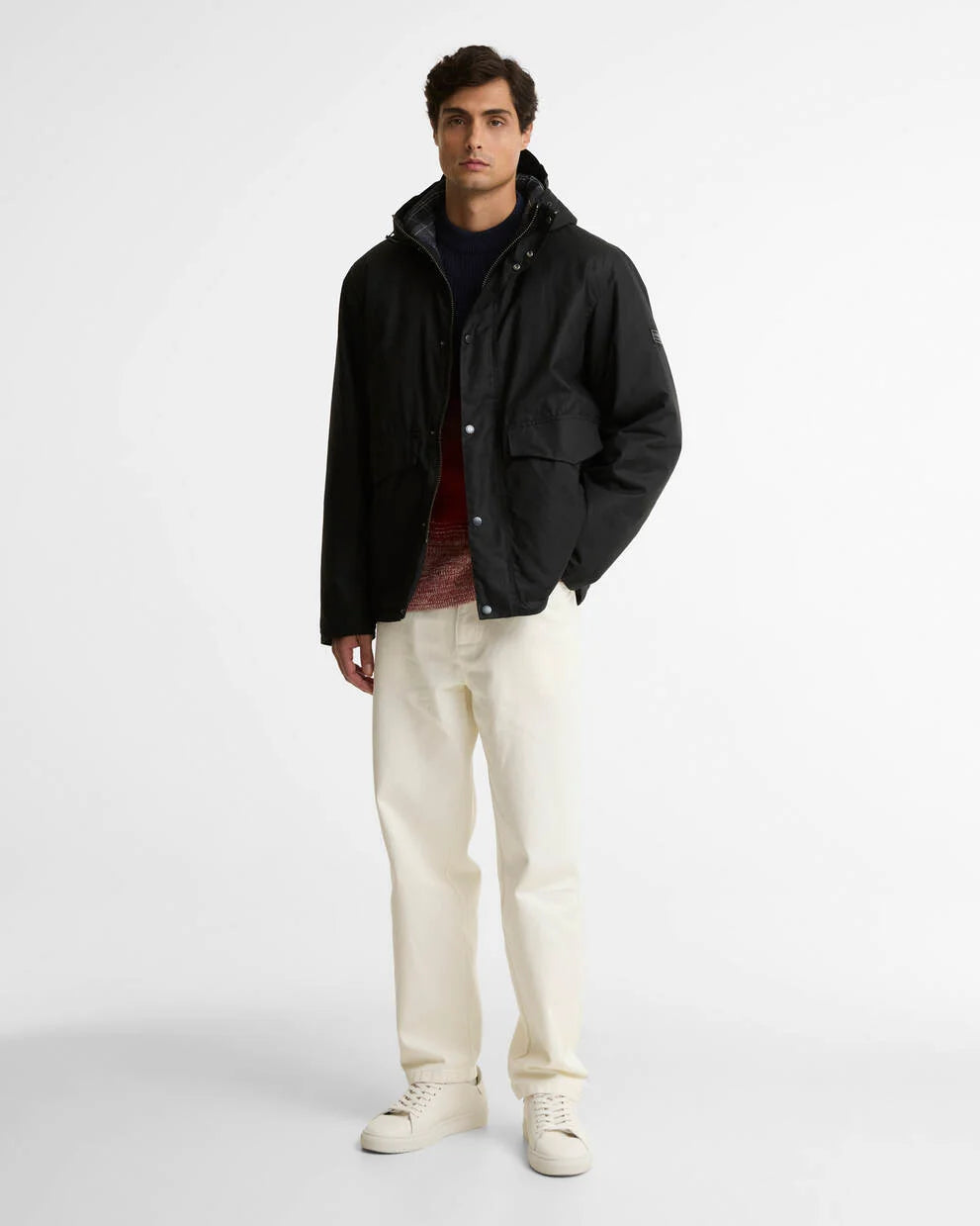 Barbour International Everrett wax jacket black