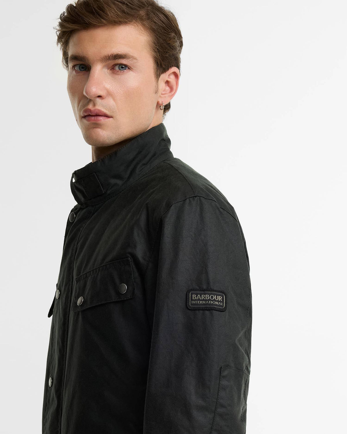 Barbour International Duke wax jacket sage