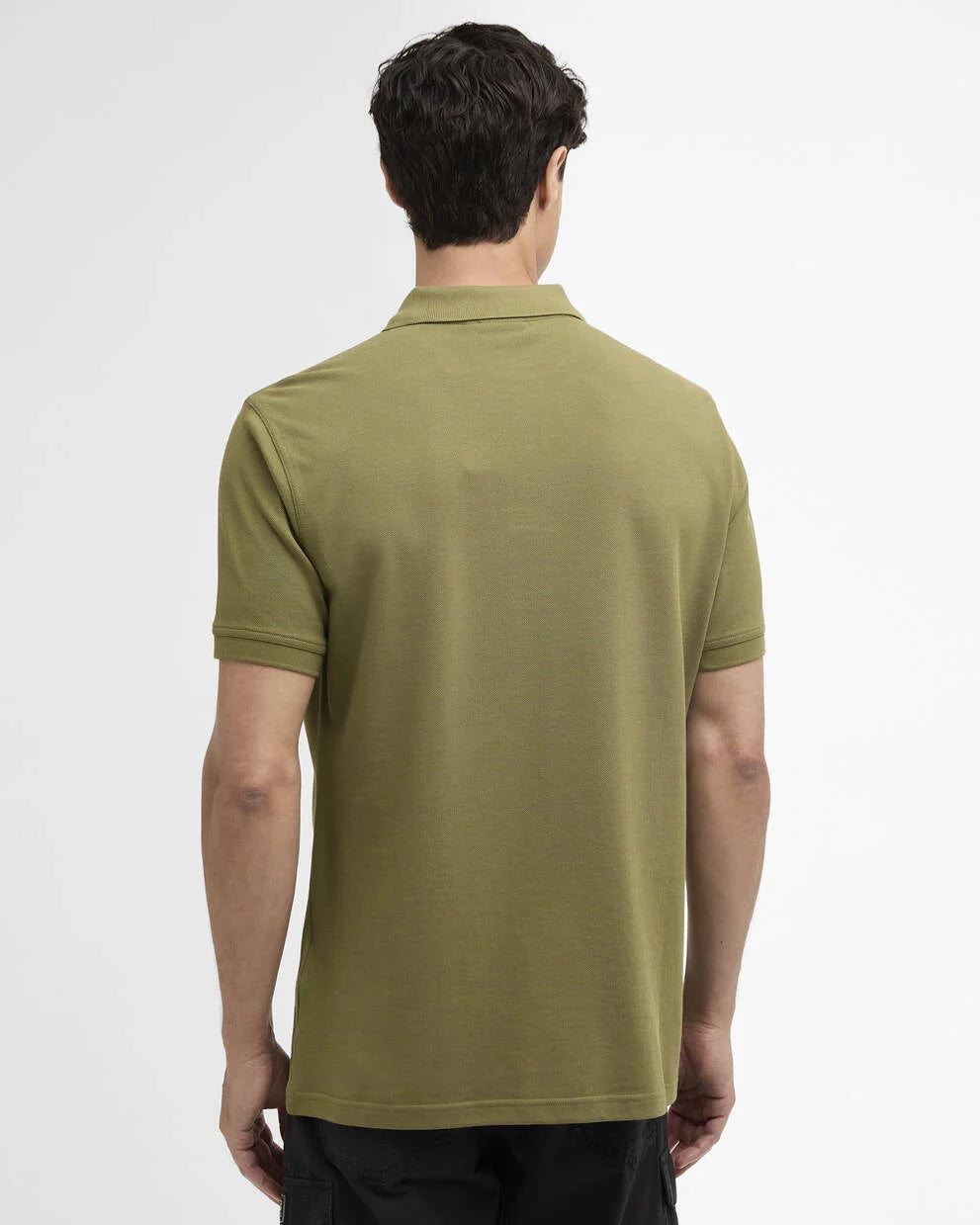 Barbour International Essential polo cable olive