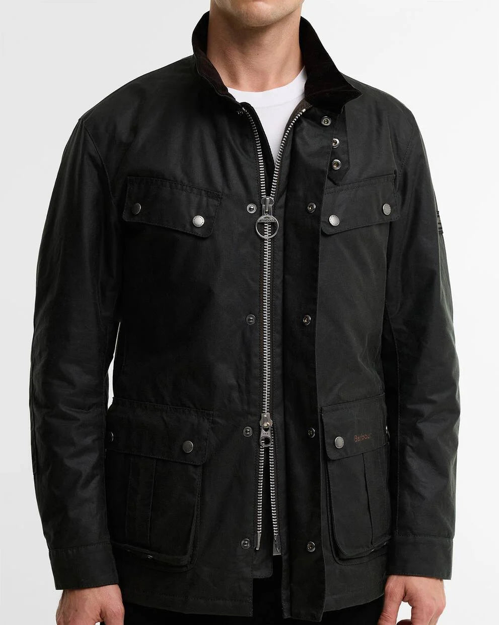 Barbour International Duke wax jacket sage