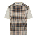 Aquascutum Body club check t-shirt old white