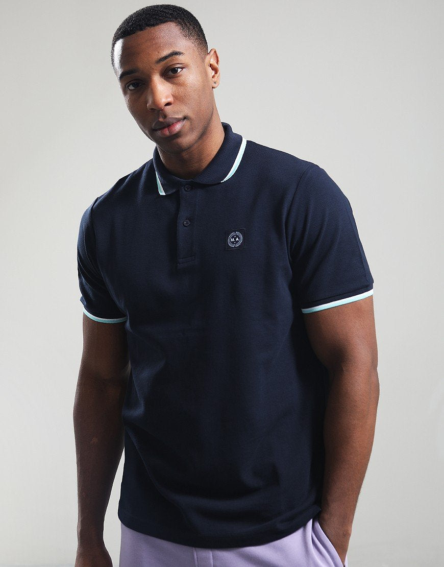 Marshall Artist Tipped polo navy