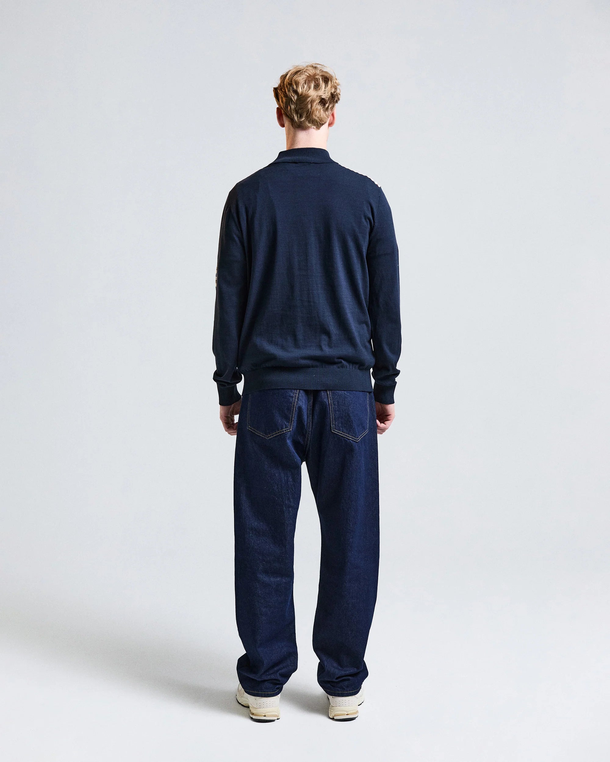 Aquascutum Lamina pocket mock neck navy