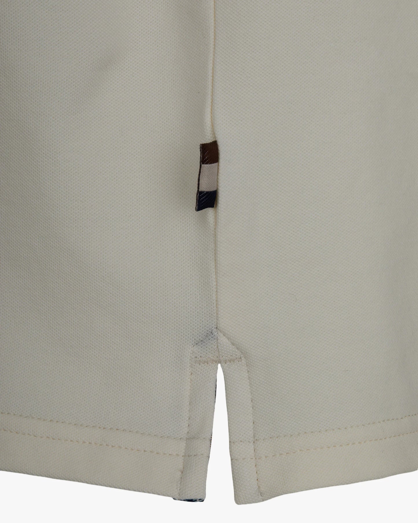 Aquascutum Club check collar polo white