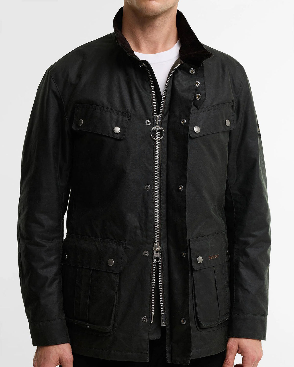 Barbour International Duke wax jacket sage