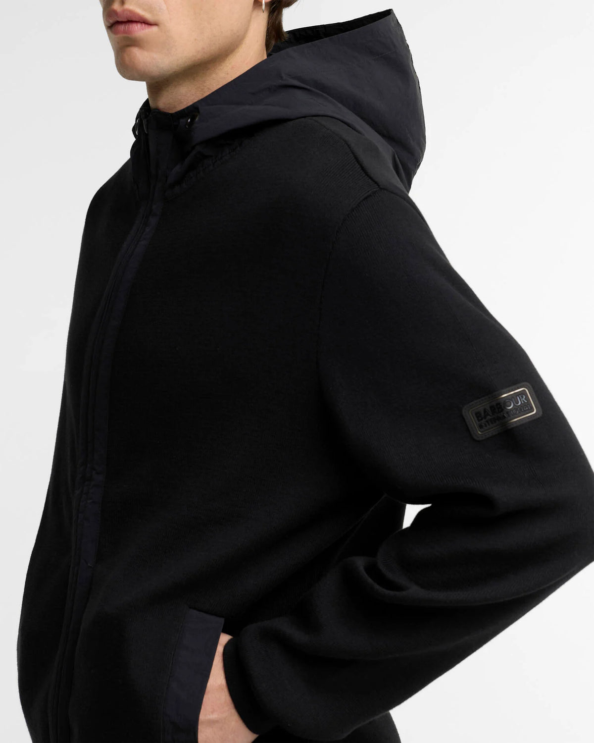 Barbour International Inline knit black