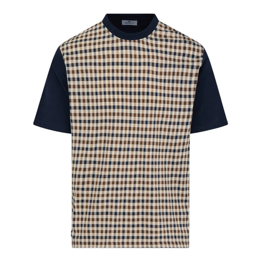 Aquascutum Body club check t-shirt navy