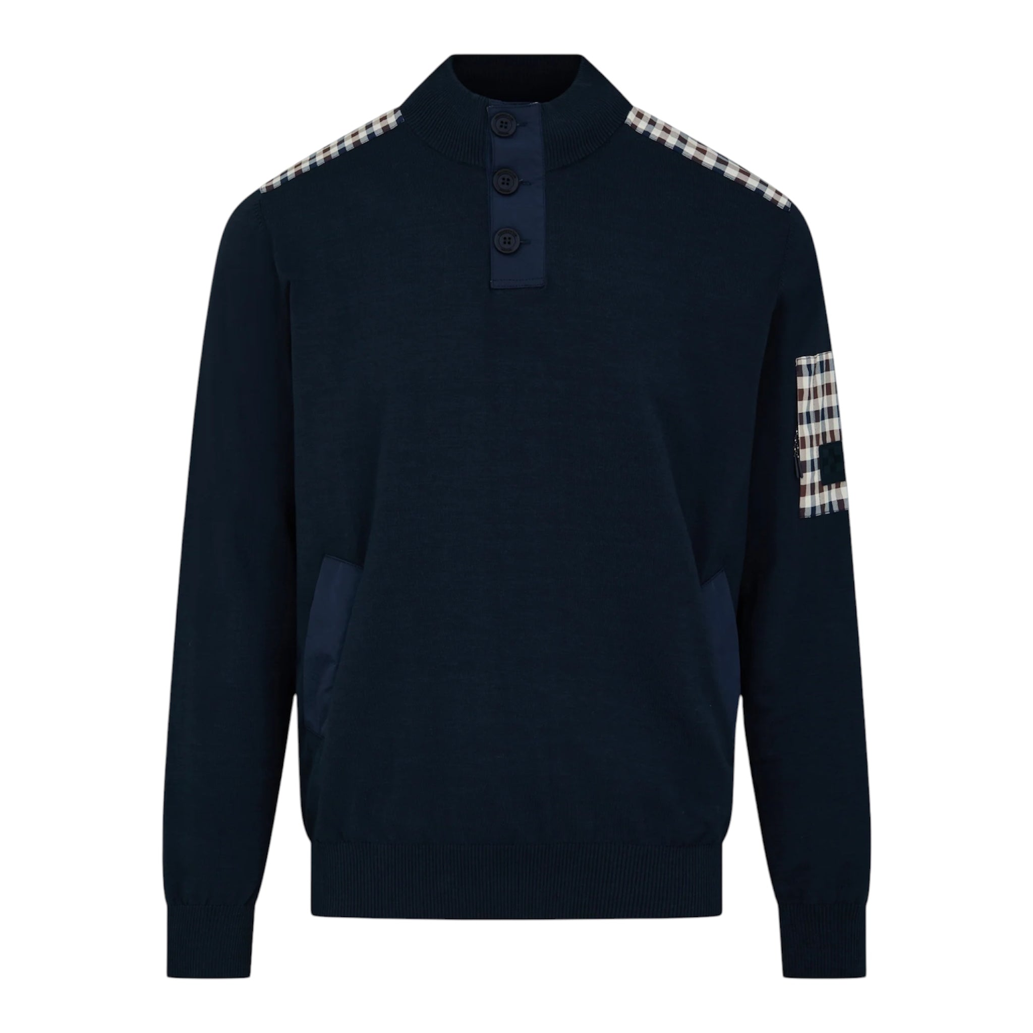 Aquascutum Lamina pocket mock neck navy