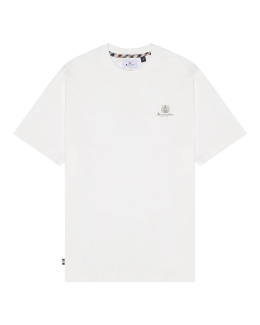 Aquascutum Small Logo T-shirt Old White