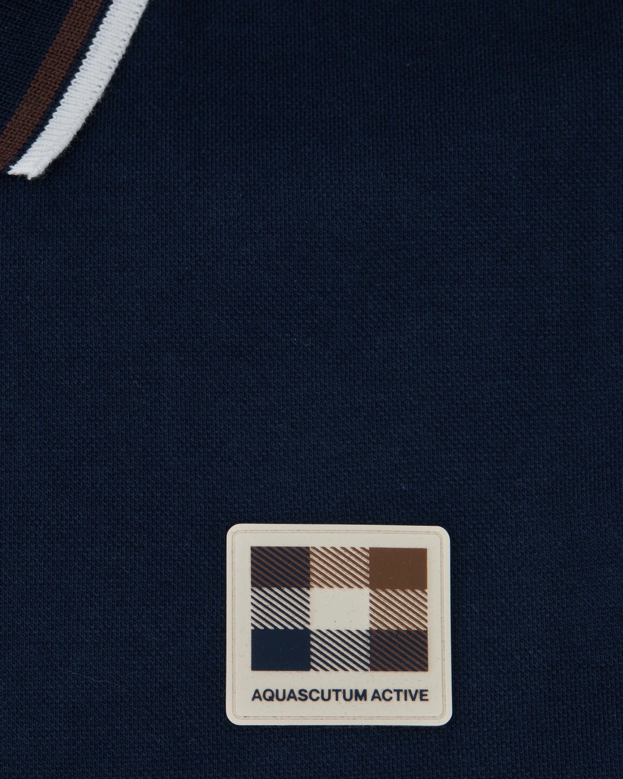 Aquascutum Stretch piquet stripes polo navy