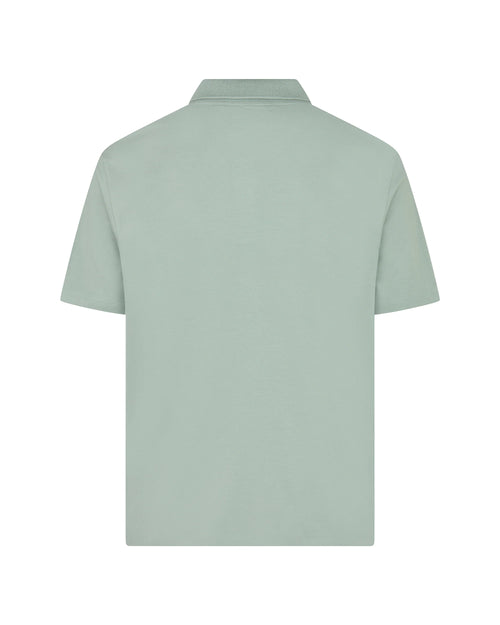 Aquascutum Stretch piquet badge polo salvia