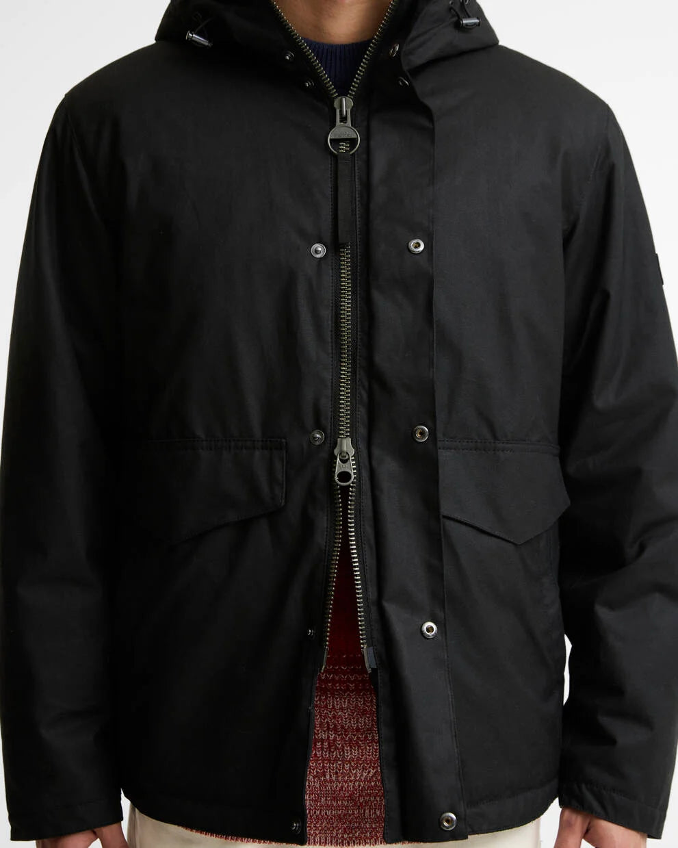 Barbour International Everrett wax jacket black