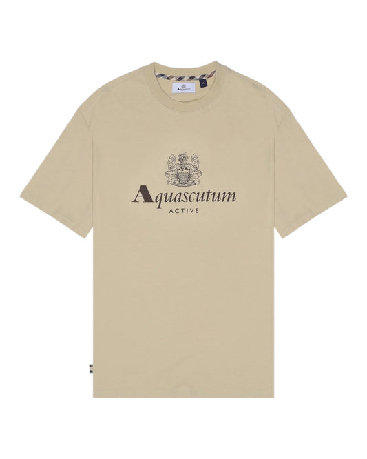 Aquascutum Big Logo T-shirt Beige