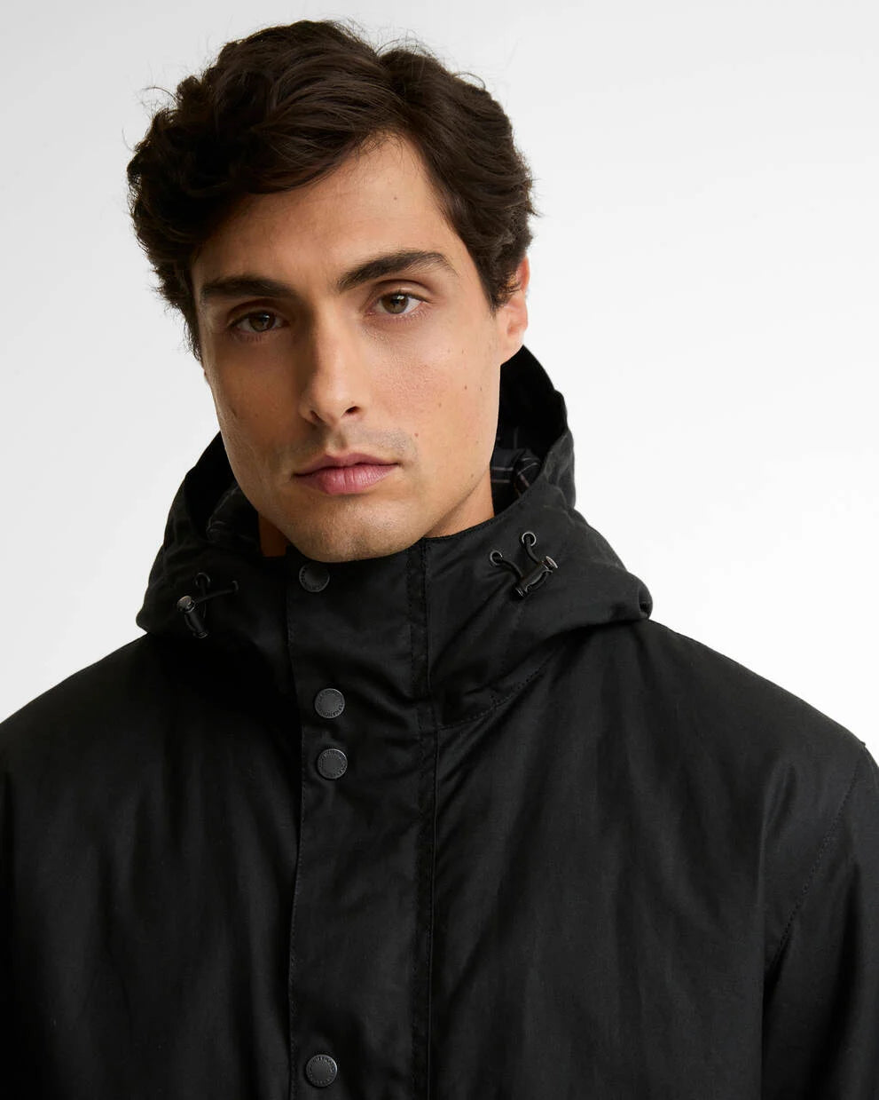 Barbour International Everrett wax jacket black
