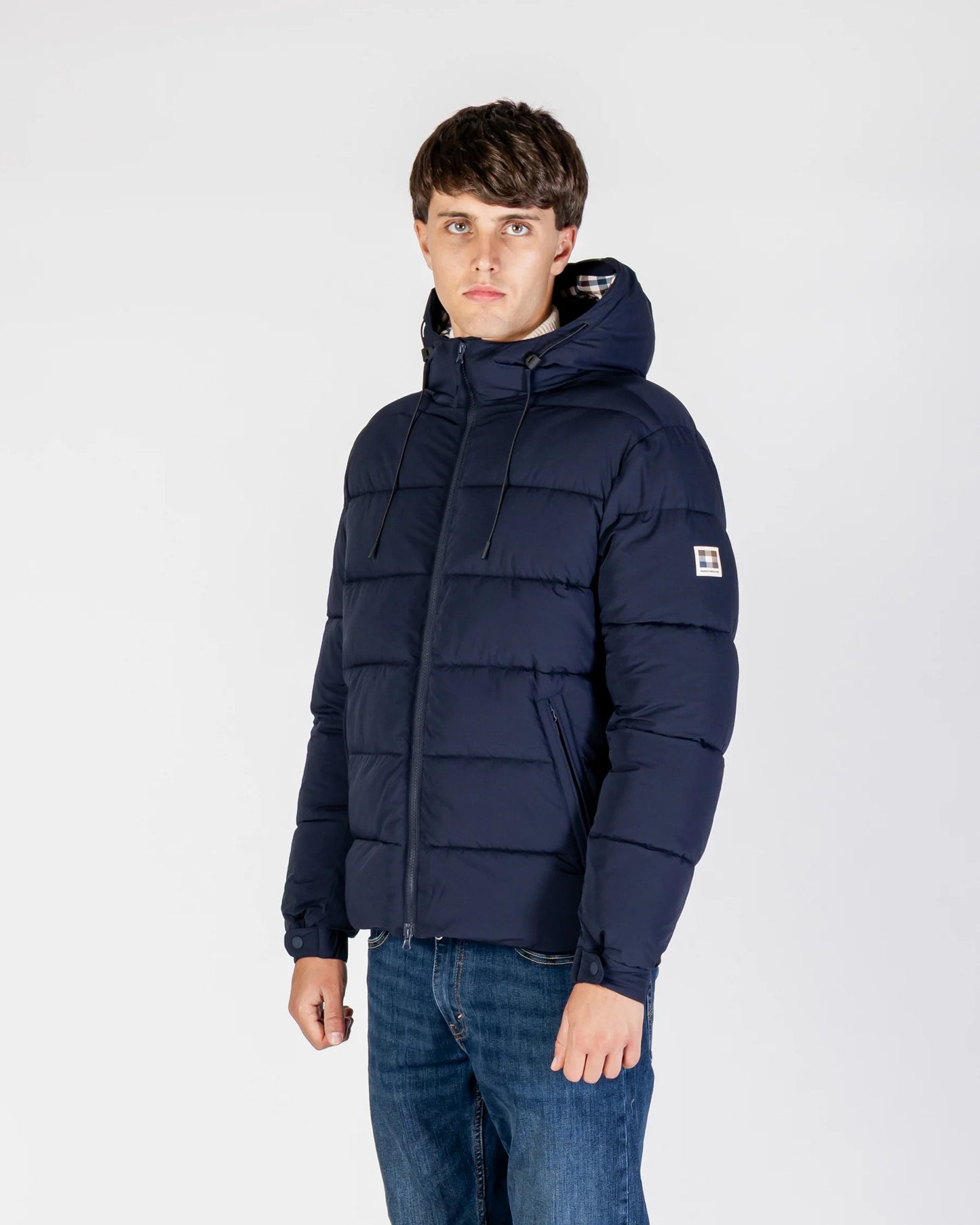 Aquascutum SP Hooded Puffer Navy