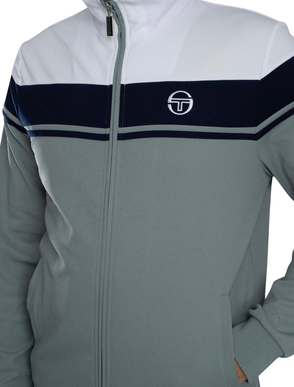 Sergio Tacchini Damarindo track top white / maritme blue