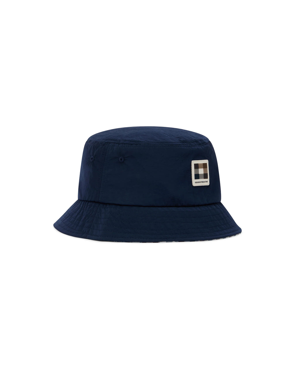 Aquascutum Lamina badge bucket cap navy