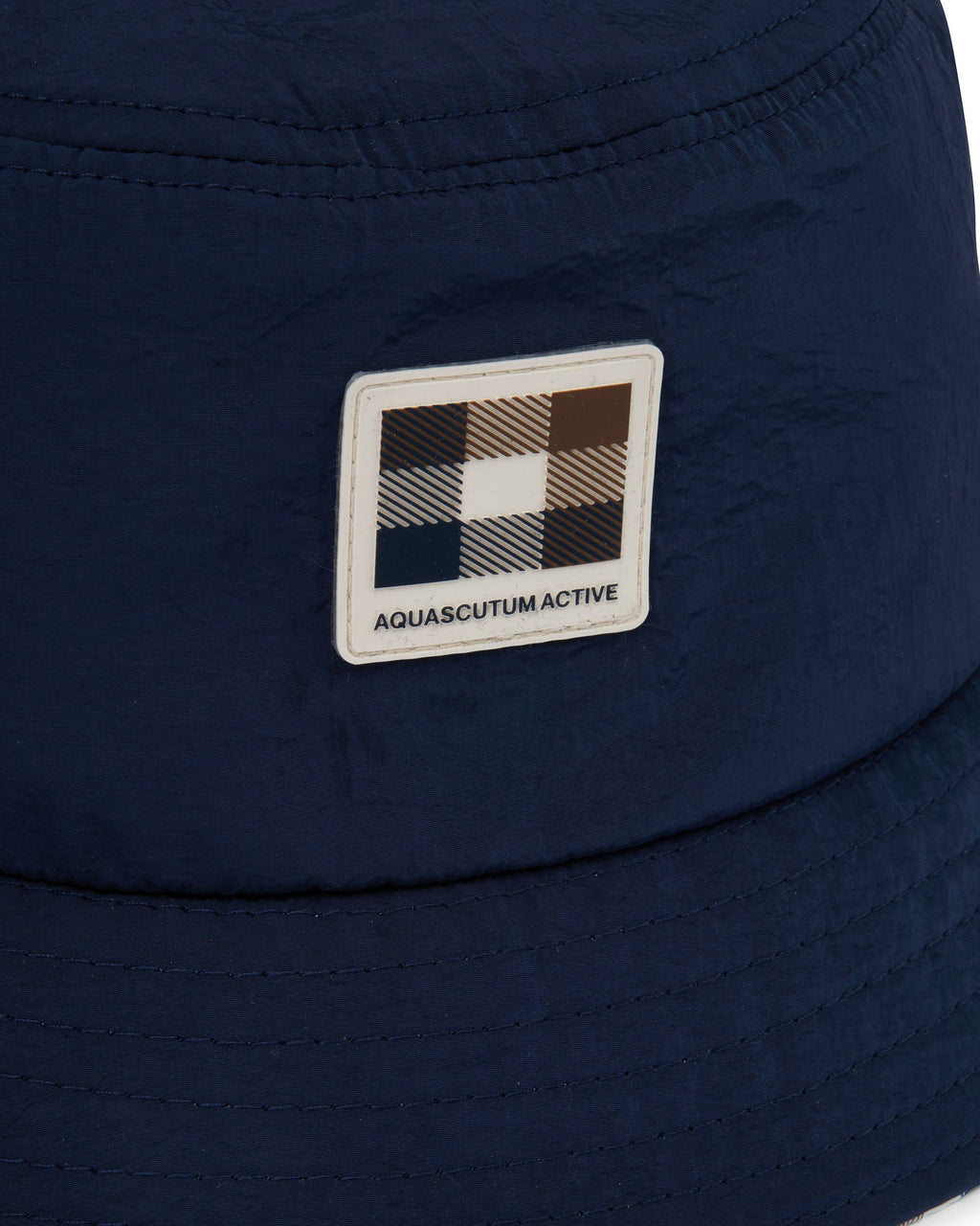 Aquascutum Lamina badge bucket cap navy