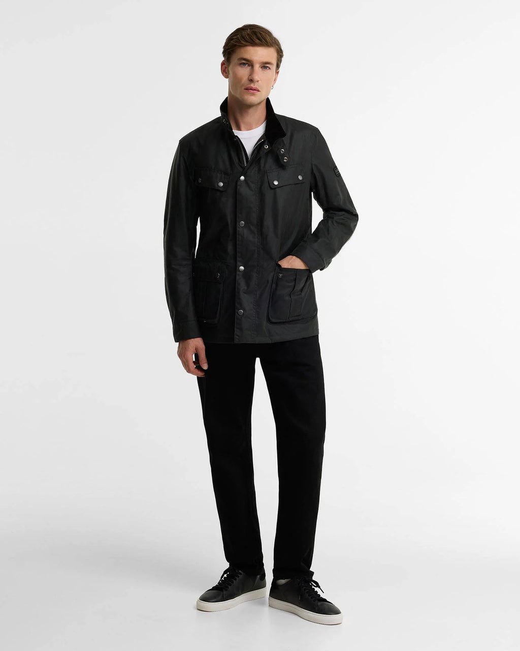 Barbour International Duke wax jacket sage
