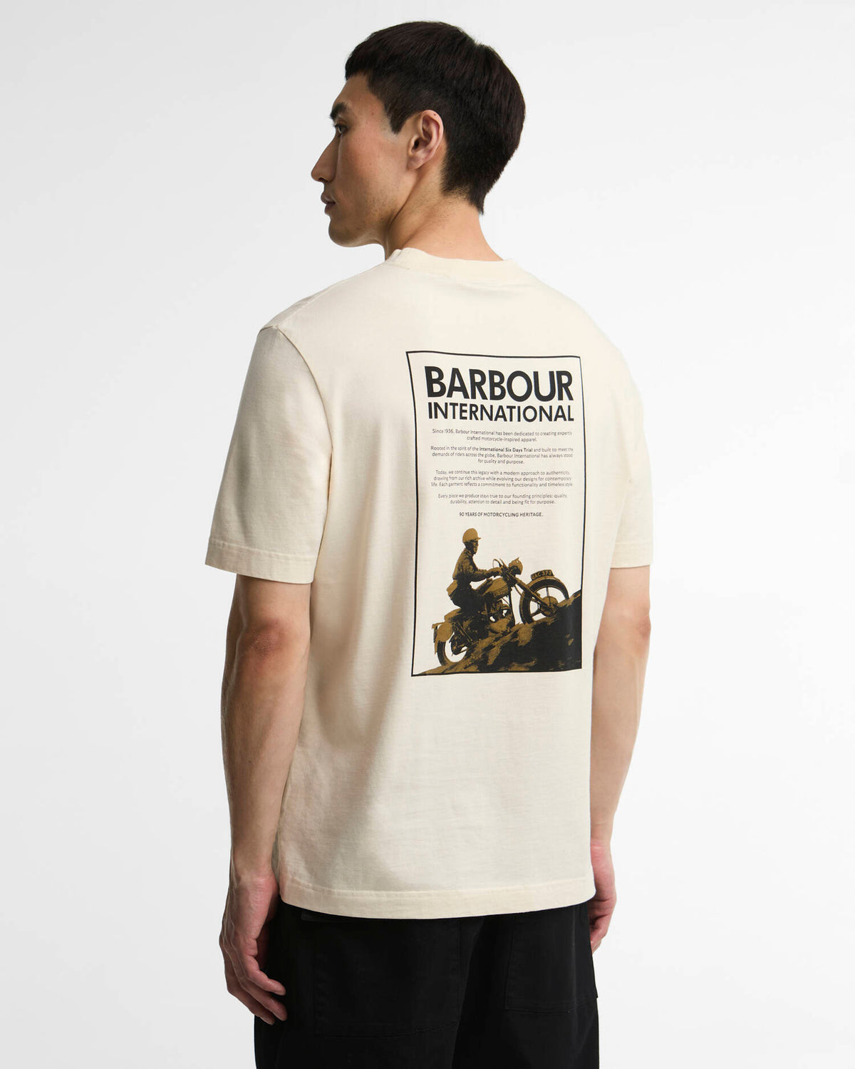 Barbour International 90th graphic t-shirt green chill