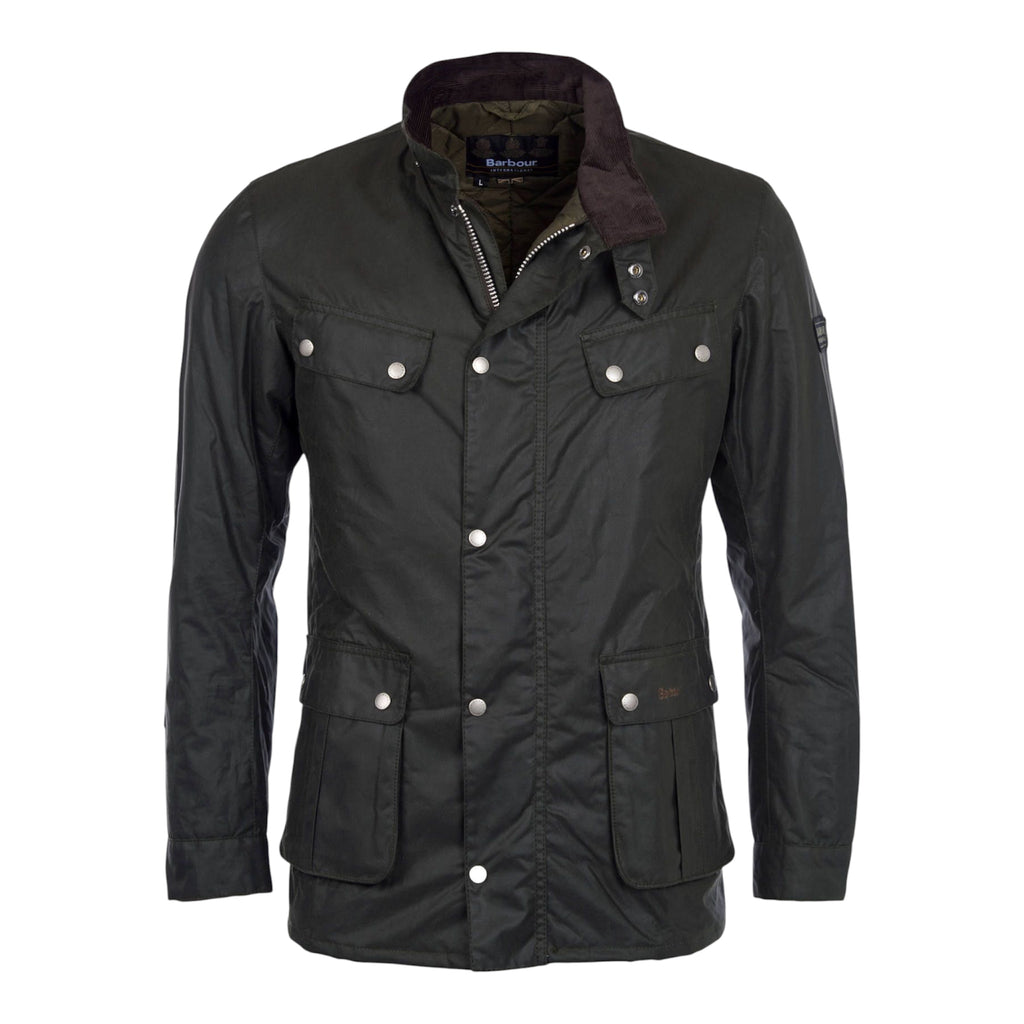 Barbour International Duke wax jacket sage