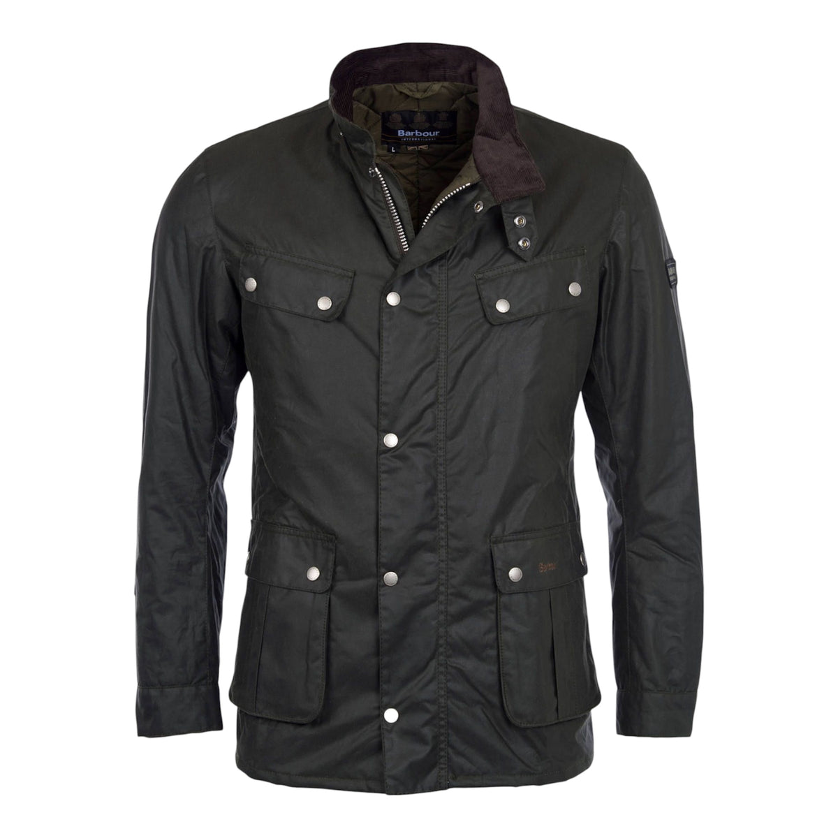Barbour International Duke wax jacket sage