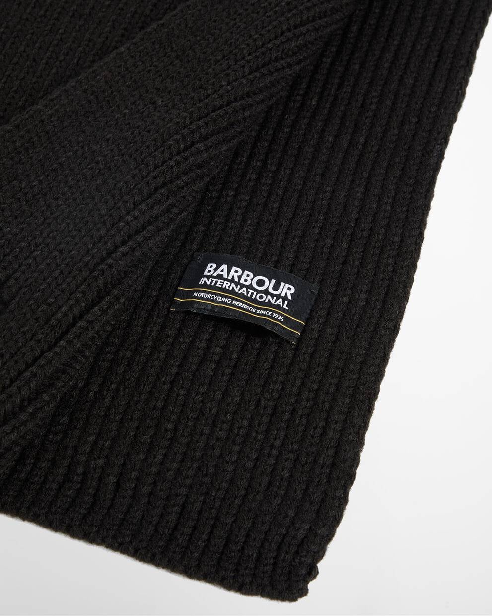 Barbour International Sweeper beanie & scarf black