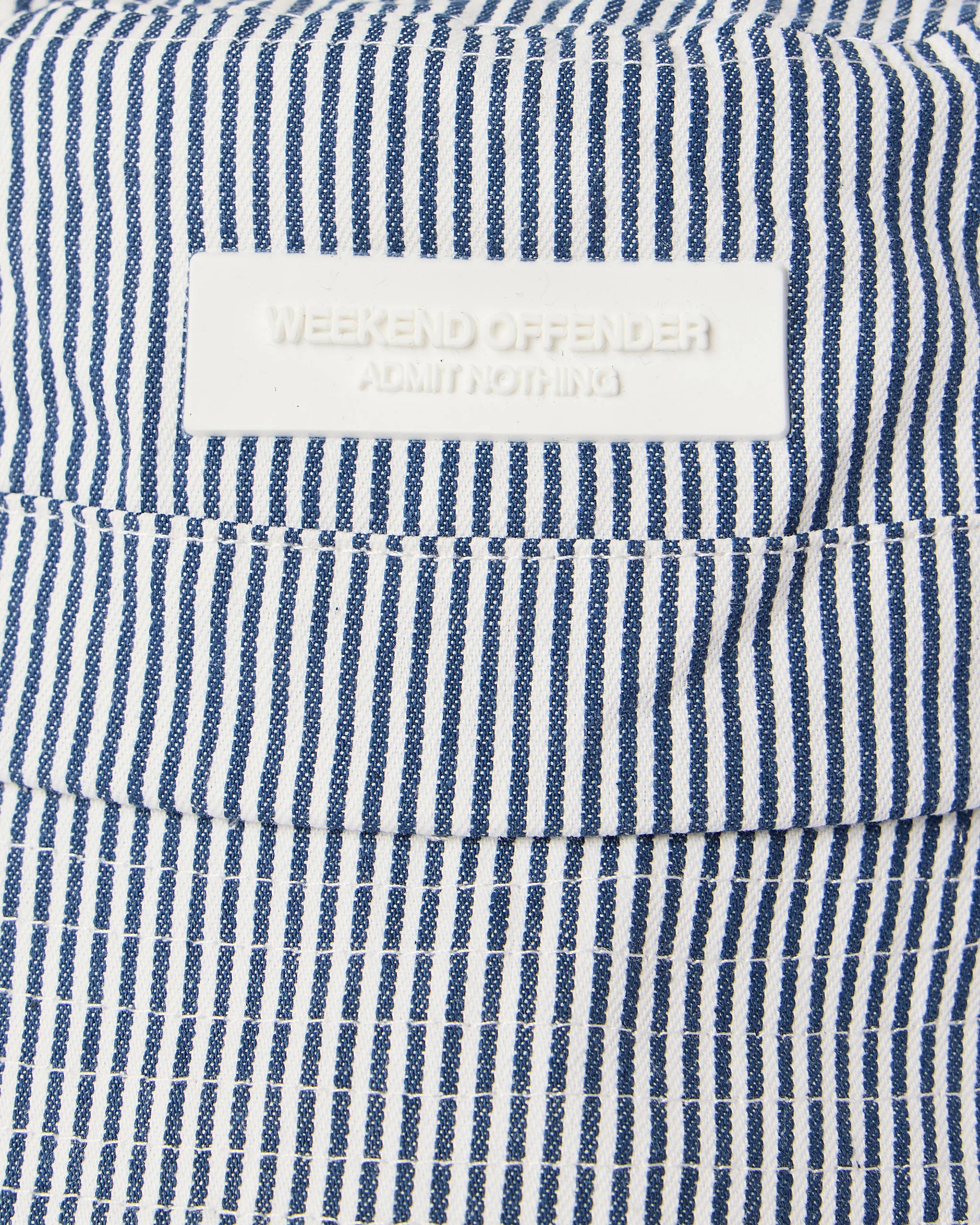 Weekend Offender Navas Bucket Hat Ticking Stripe